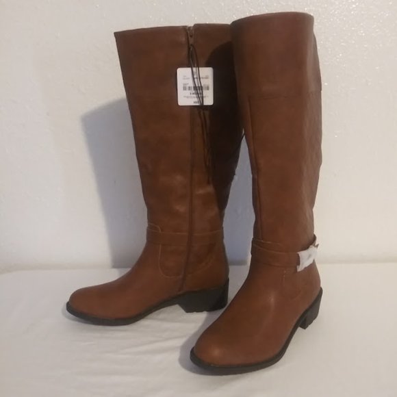 St. Johns Bay women's size 9 cognac (brown) riding boots - Picture 2 of 11